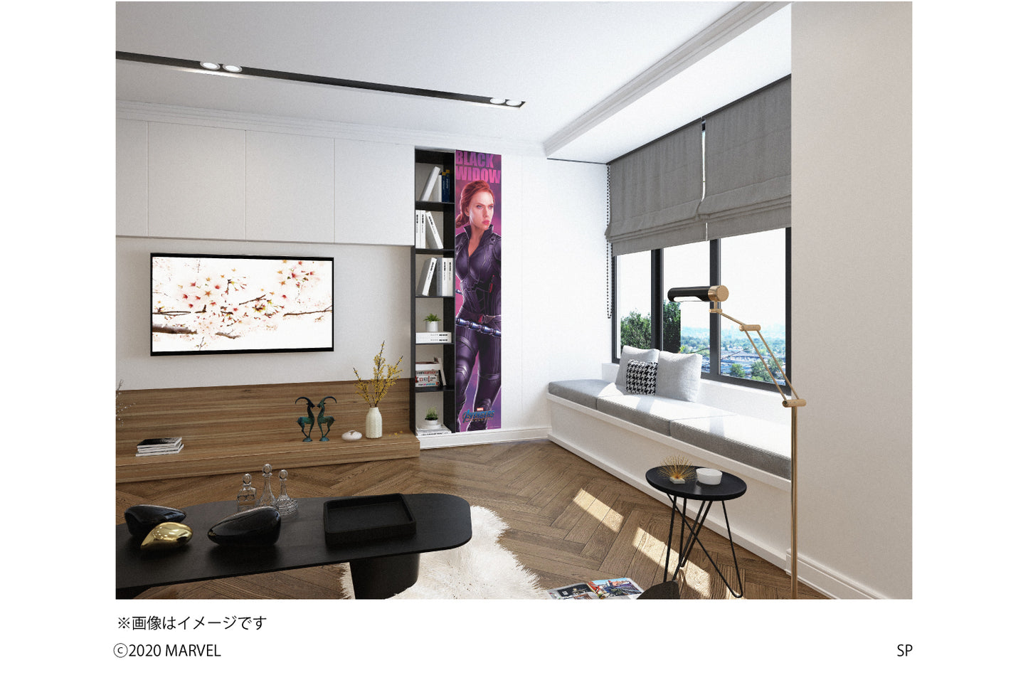 ブラック・ウィドウの壁紙。MARVELのウォールステッカー。